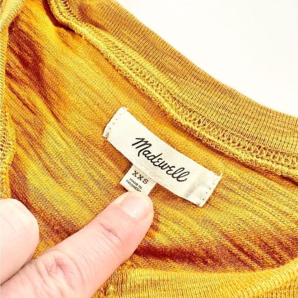 Madewell heavy cotton oversized tee with button collar XXS - Picture 4 of 8